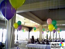 Balloon Centerpieces Fill the Room with Color.  Hawaii Prince Golf Club