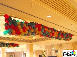 Balloon Drop for New Year's Eve (500 x 9" Black, Gold, Green, & Red Balloons).  Grand Ballroom, Hyatt Regency Waikiki